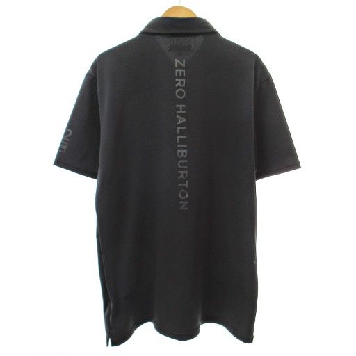 ゼロハリバートン ZERO HALLIBURTON 美品 ロゴプリント ポロシャツ