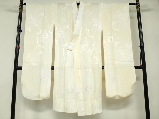 平和屋着物 振袖用長襦袢 無双仕立て 舞蝶地紋 暈し染め 正絹 ud