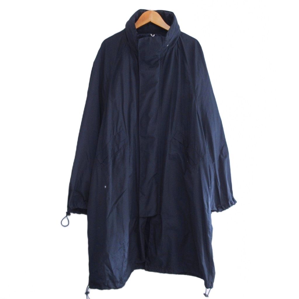【中古】ネーム Name. ナイロンタッサービッグシルエットフーデッドコート ロング 2 約L ネイビー 系 NMCO-20SS-002 ネーム Name. ナイロンタッサービッグシルエットフーデッドコート