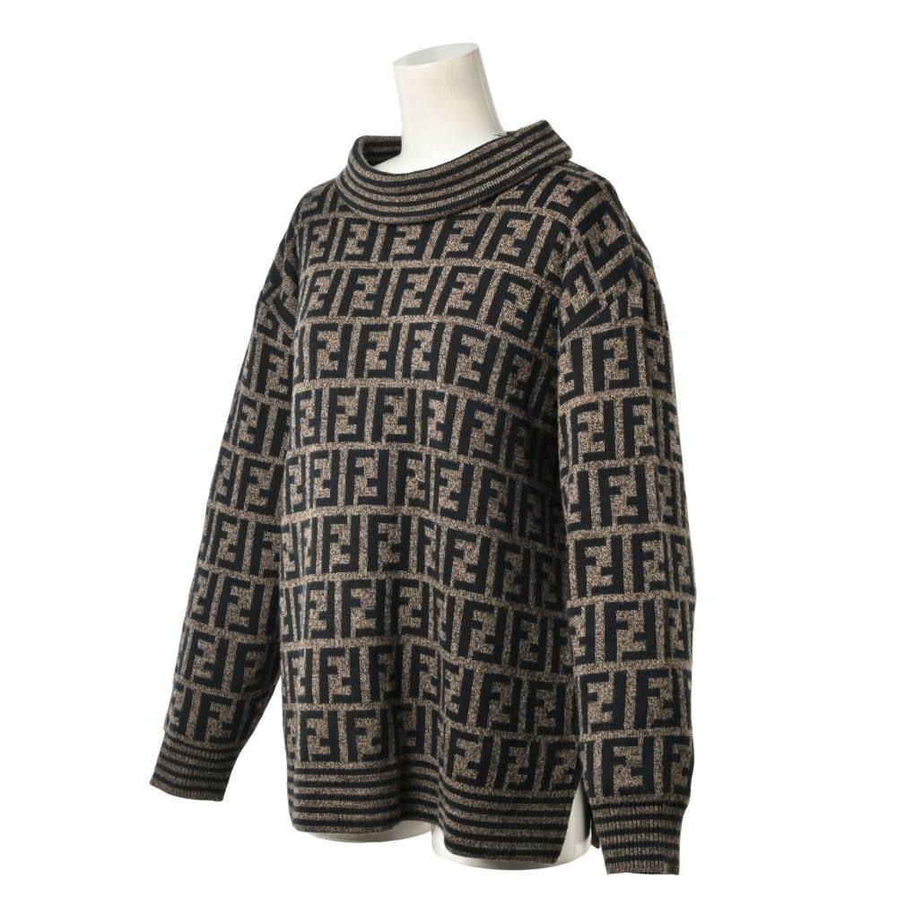 FENDI ズッカ　ビンテージ　セーター FENDI ヴィンテージ ズッカ柄 タートルネック ニット - メルカリ