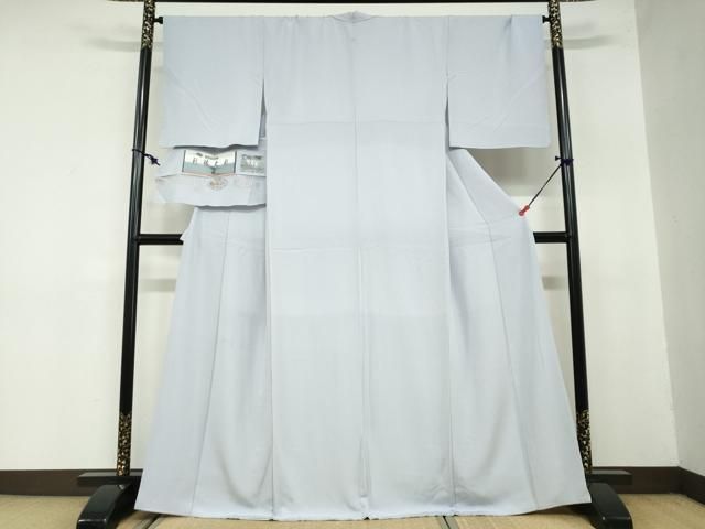 平和屋着物 上質な色無地 堅牢染 利休七彩 秘色色 反端付き 正絹 ud