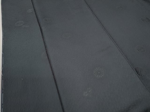 平和屋着物 上質な色無地 菊花地紋 黒橡色 正絹 yc パンツ 色無地 