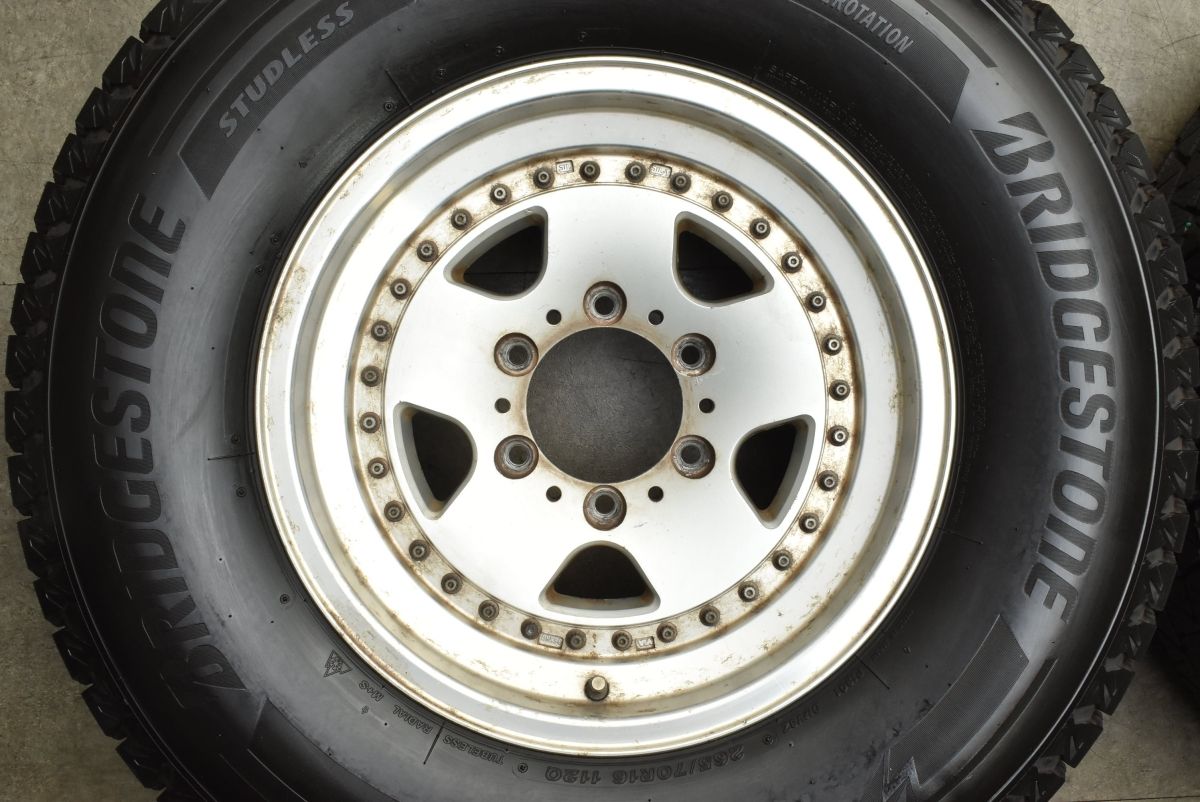 イボ付き バリ溝 Weds 16 in 7 J 0 PCD 139 ブリザックDM V 3 265 70 R ランクル プラド サーフ サファリ パジェロ