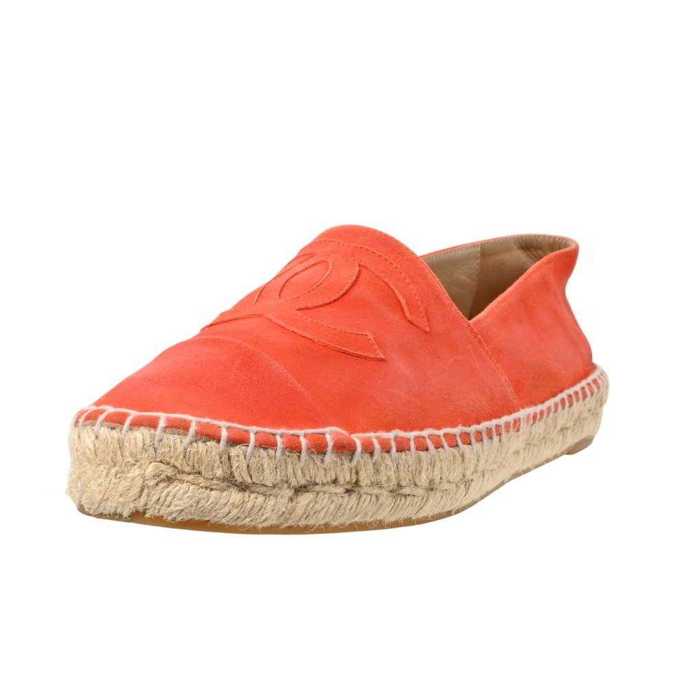 CHANEL G 29762 ココマーク スエード エスパドリーユ シューズ