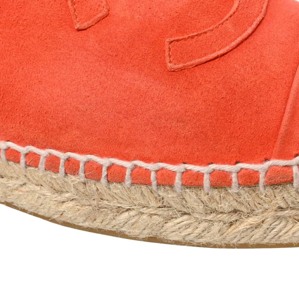  CHANEL G 29762 ココマーク スエード エスパドリーユ シューズ フラットシューズ バレエシューズ パンプス