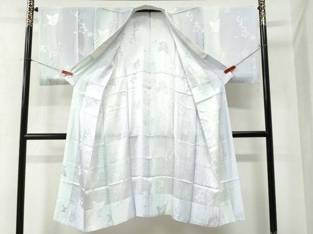  平和屋着物 長襦袢 無双仕立て 舞蝶桜地紋 暈し染め 正絹 yc 長襦袢 長襦袢 半襦袢