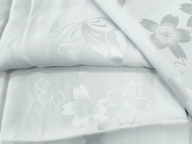 平和屋着物○長襦袢 無双仕立て 舞蝶桜地紋 暈し染め 正絹 逸品