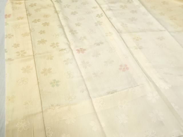 平和屋着物○長襦袢 無双仕立て 舞桜地紋 暈し染め 正絹 逸品 未使用