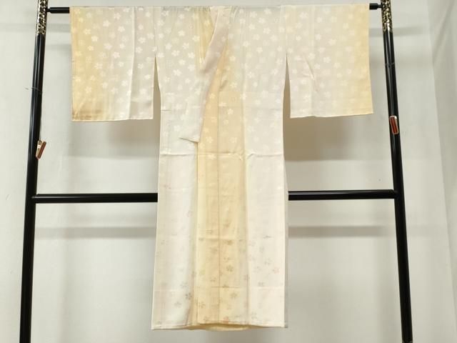 平和屋着物○長襦袢 無双仕立て 舞桜地紋 暈し染め 正絹 逸品 未使用