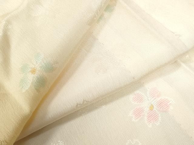 平和屋着物○長襦袢 無双仕立て 舞桜地紋 暈し染め 正絹 逸品 未使用