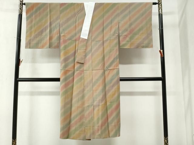 平和屋着物 長襦袢 無双仕立て 斜線文 暈し染め 正絹 yc