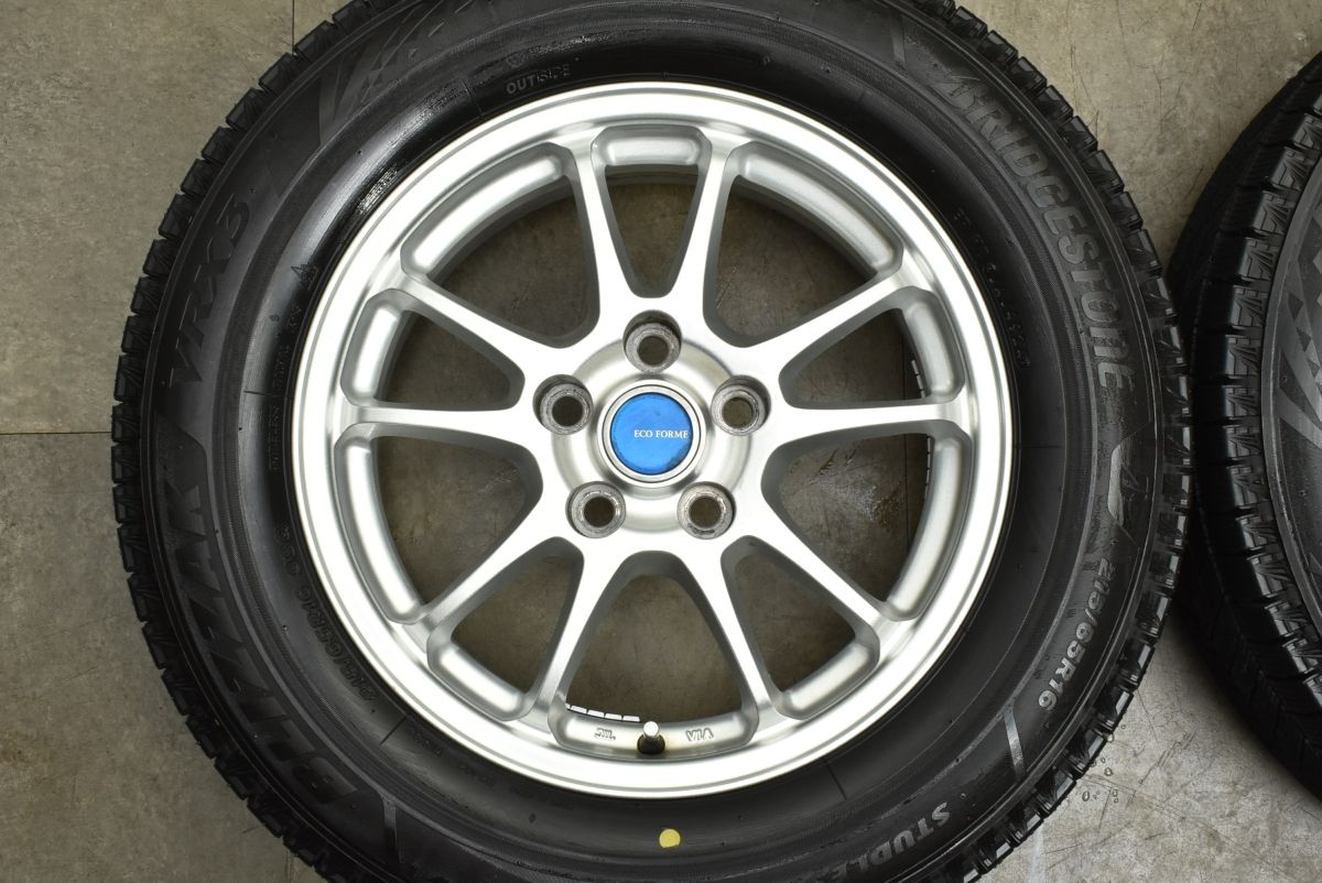  20254年製 超バリ溝 VRX 3付 トヨタ車 設計 エコフォルム 16 in 6 5 J 39 114 3 ブリヂストン 215 65 R アルファード ヴェルファイア 16インチ タイヤ ホイールセット