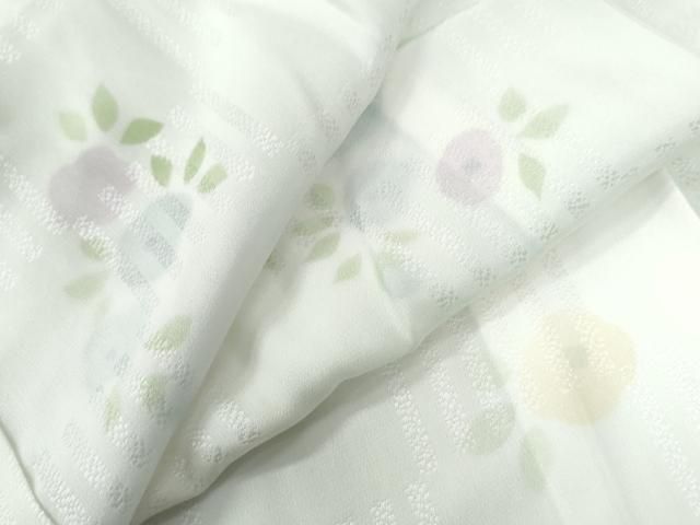 平和屋着物 長襦袢 無双仕立て 市松草花地紋 暈し染め 正絹 yc