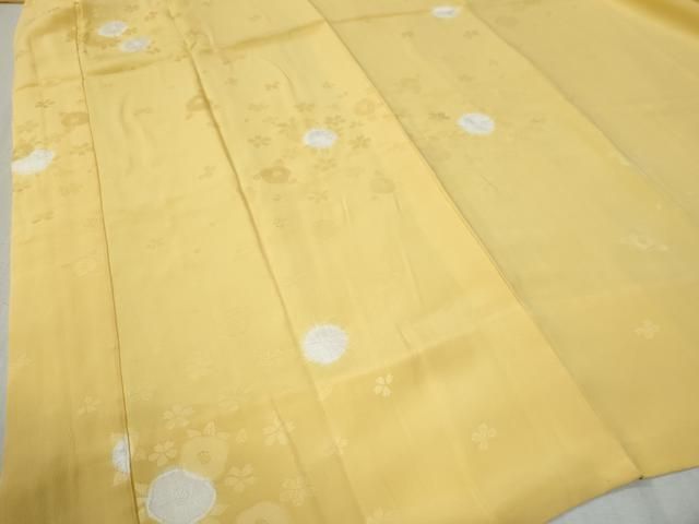 光輪椿地紋 花葉色