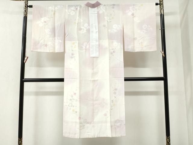 雲取り草花地紋 暈し染め