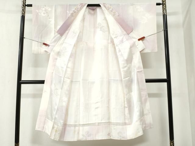 雲取り草花地紋 暈し染め