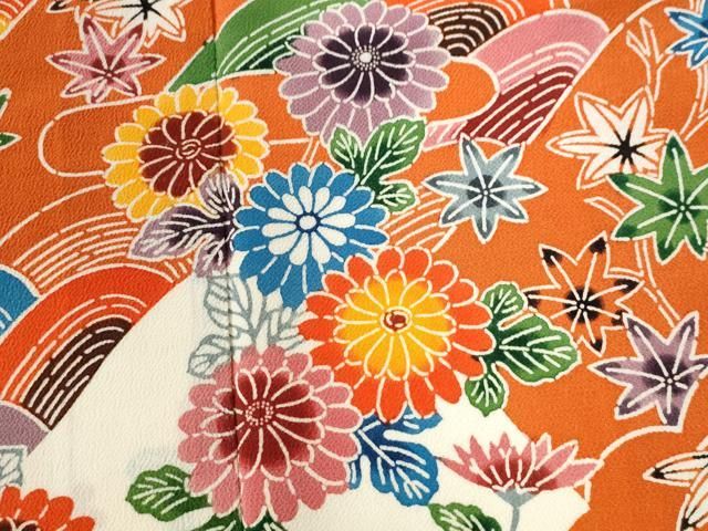 竜田川笹梅花文