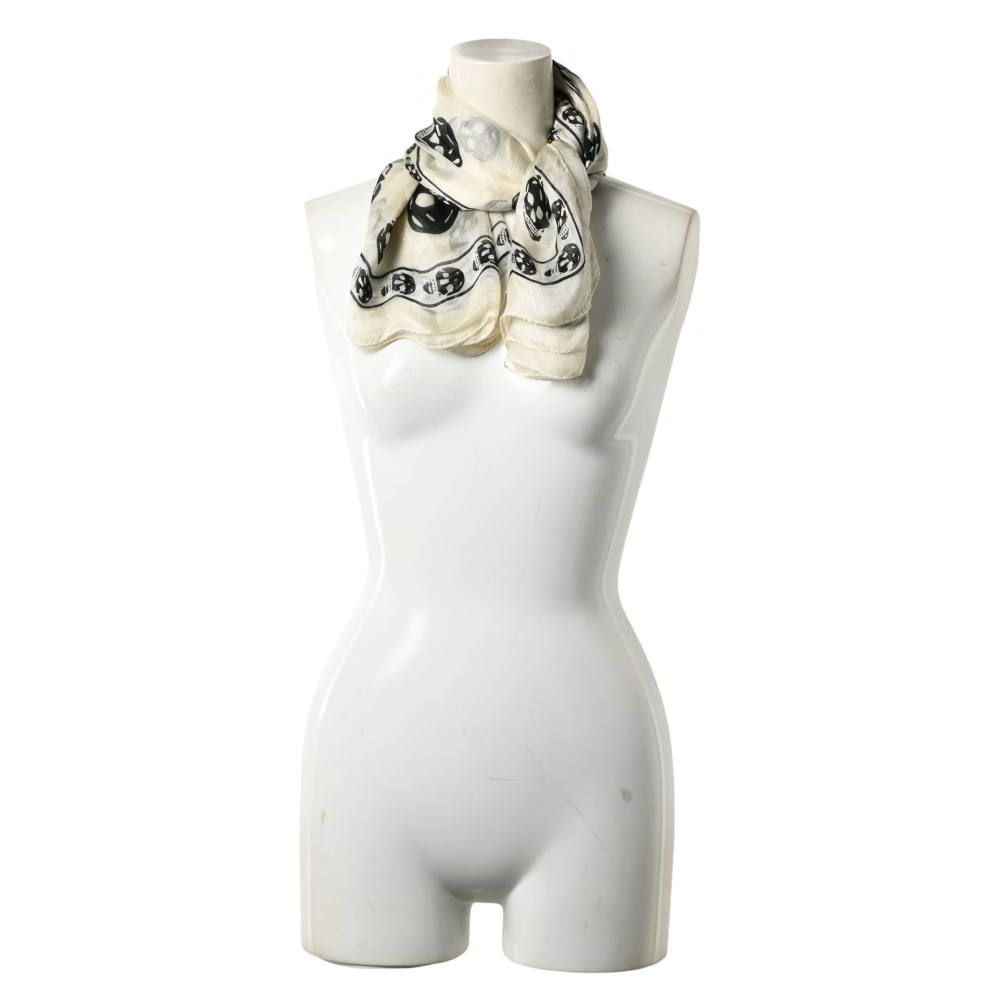 Alexander McQueen シルク スカル スカーフ ストール