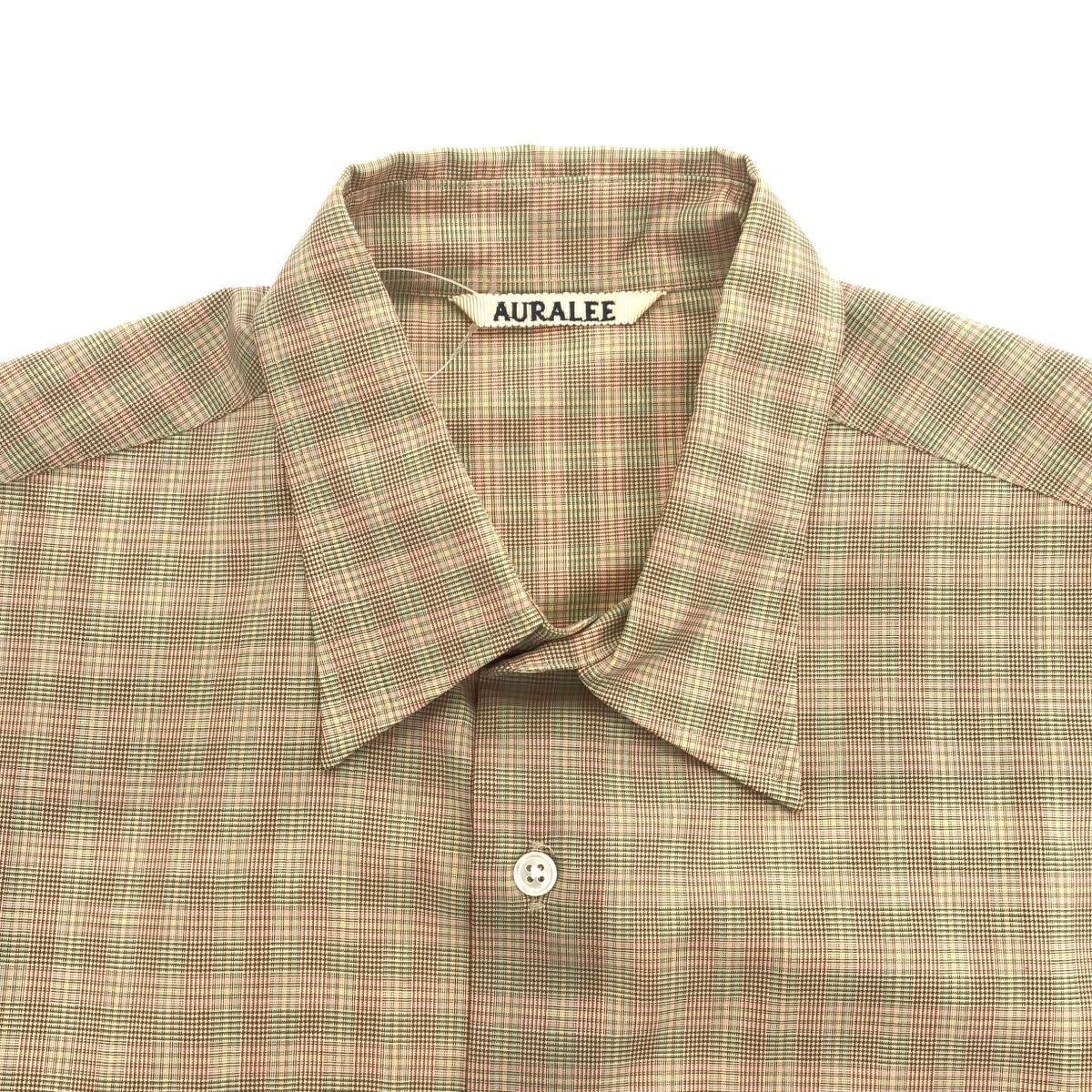 AURALEE オーラリー 20SS SUPER LIGHT WOOL CHECK SHIRTS スーパー