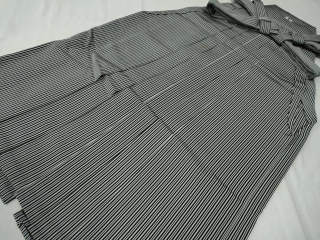 平和屋着物 男性 馬乗り袴 間道 正絹 yc