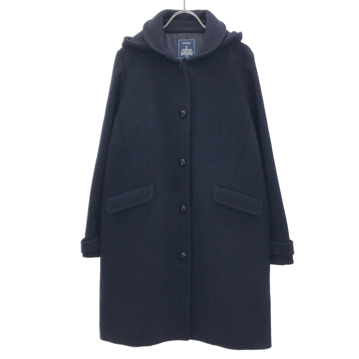 SHIPS シップス HAMILTON LAMBSWOOL フーデッドウールコート 314-15 