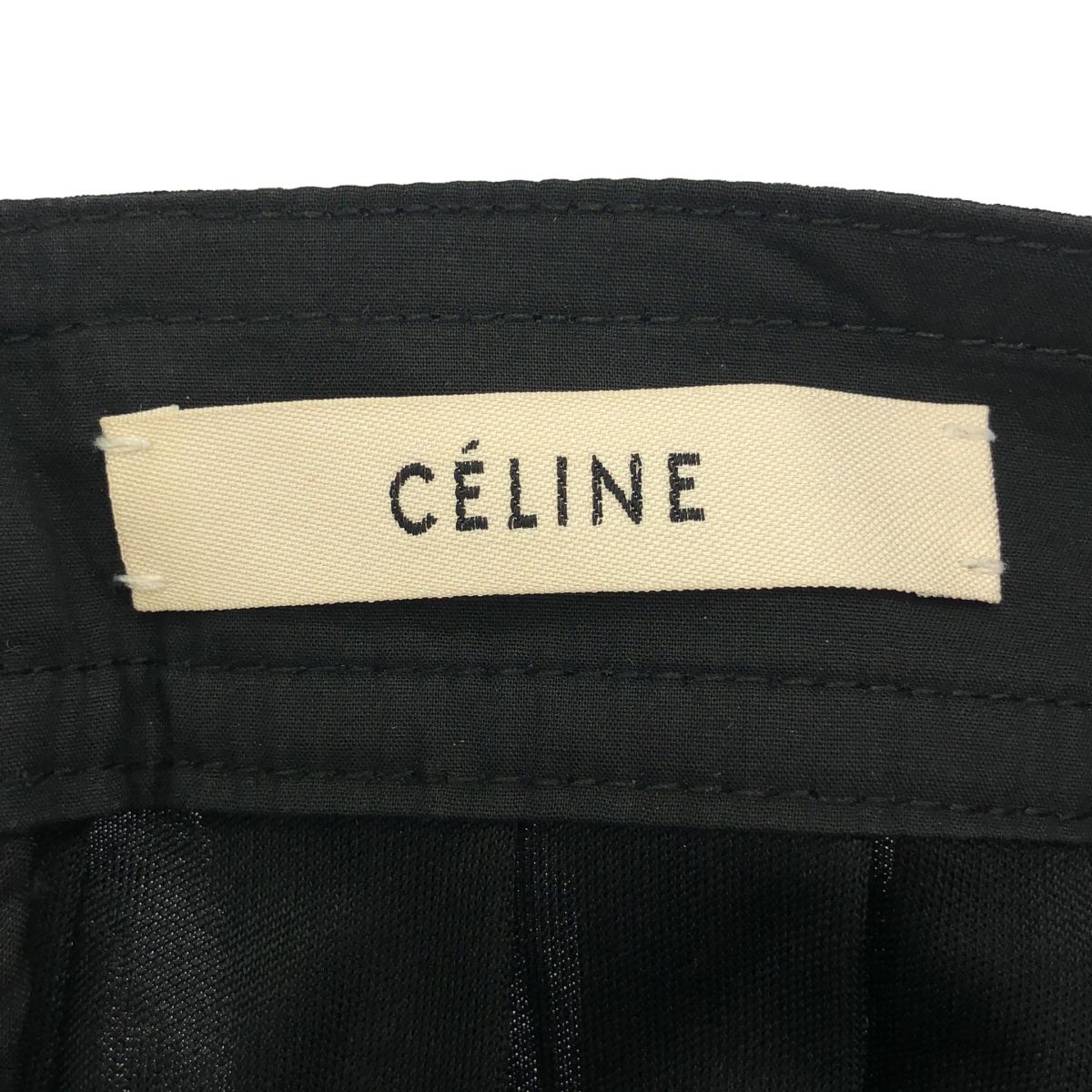  CELINE by Phoebe Philo セリーヌ フィービーファイロ プリーツワイドパンツ 2 O 95 7362 ブラック 34 その他 パンツ