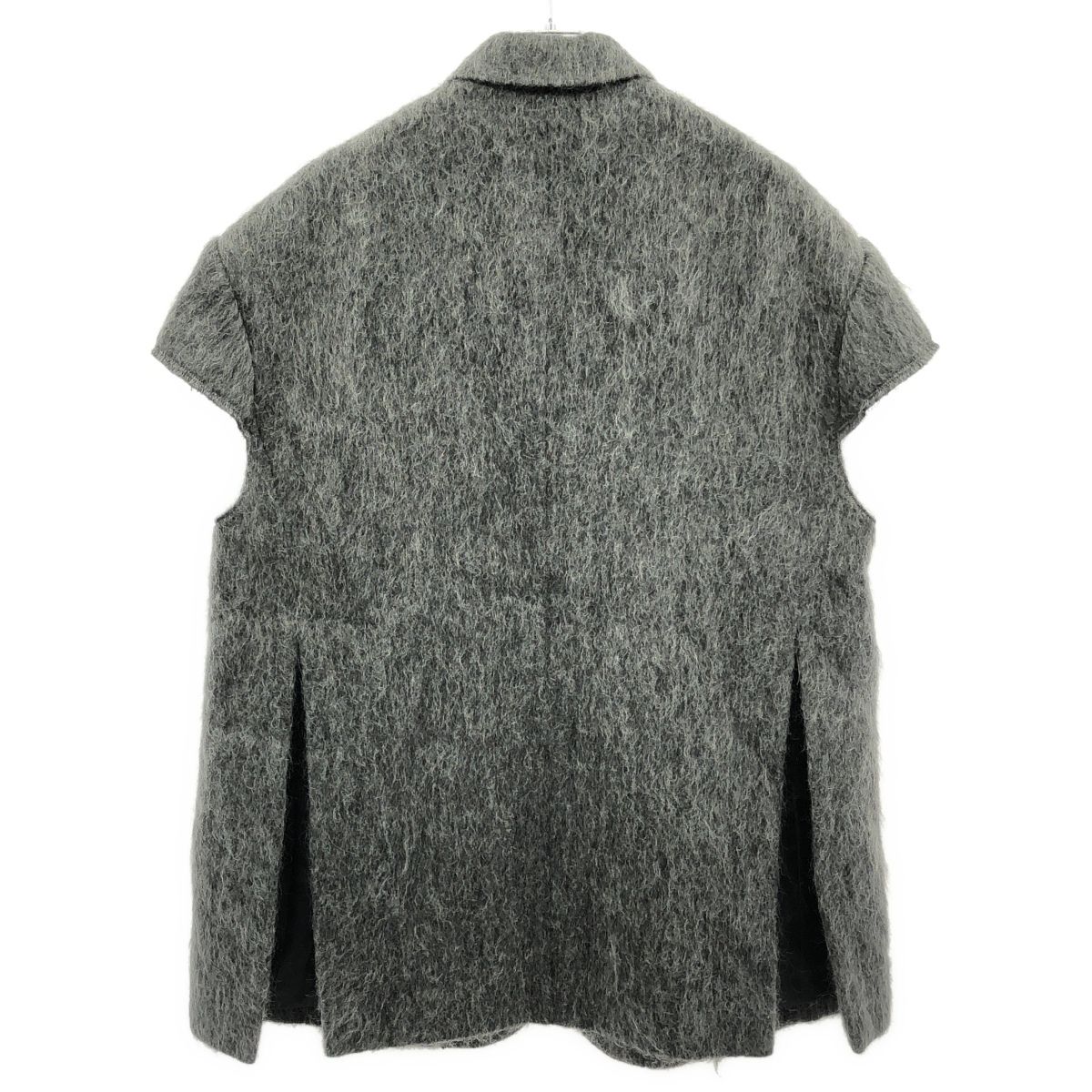 RYU KAGA リュウ カガ Mohair shaggy cropped chesterfield vest モヘヤシャギーベスト 85 RC 02 D グレー 38