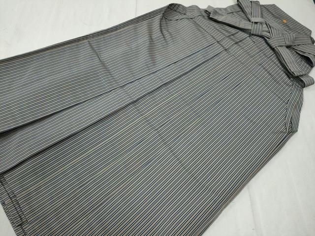 平和屋着物 男性 行灯袴 間道 正絹 yc