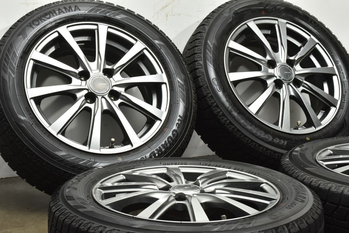 ヴィッツ フィット等に GRASS 15 in 5 J 42 PCD 100 ヨコハマ iG 60 175 65 R アクア カローラ フィールダー スイフト ノート キューブ