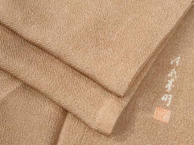 平和屋着物 江戸小紋 作家物 鮫小紋柄 鬼しぼ縮緬 正絹 yc