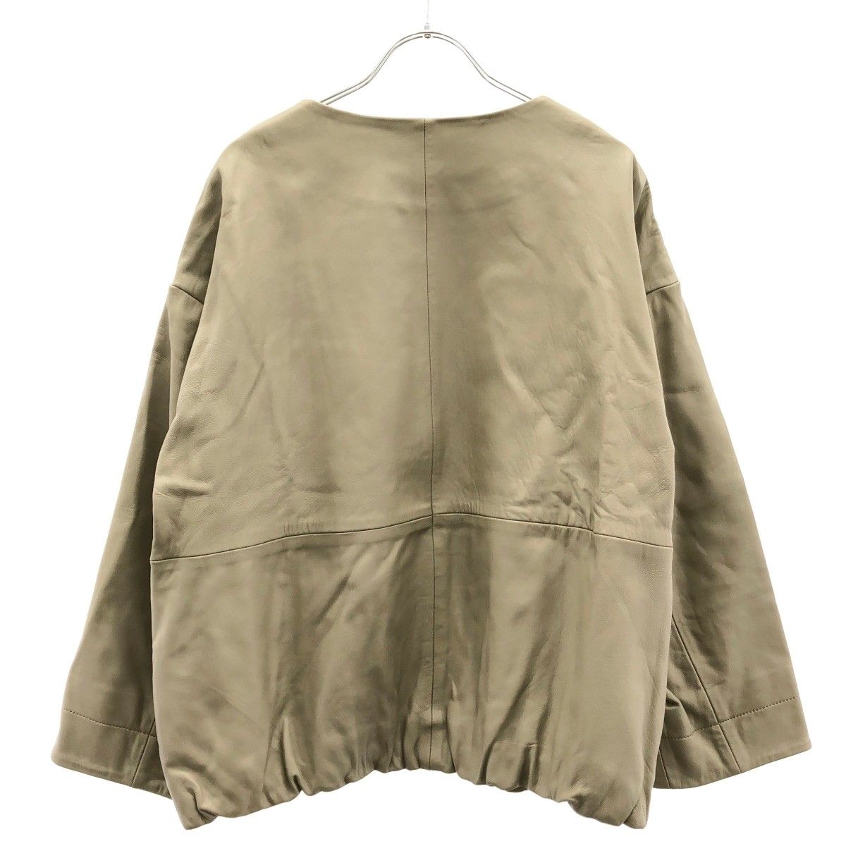 ビアズリー ノー ラムレザージャケット ベージュ 1