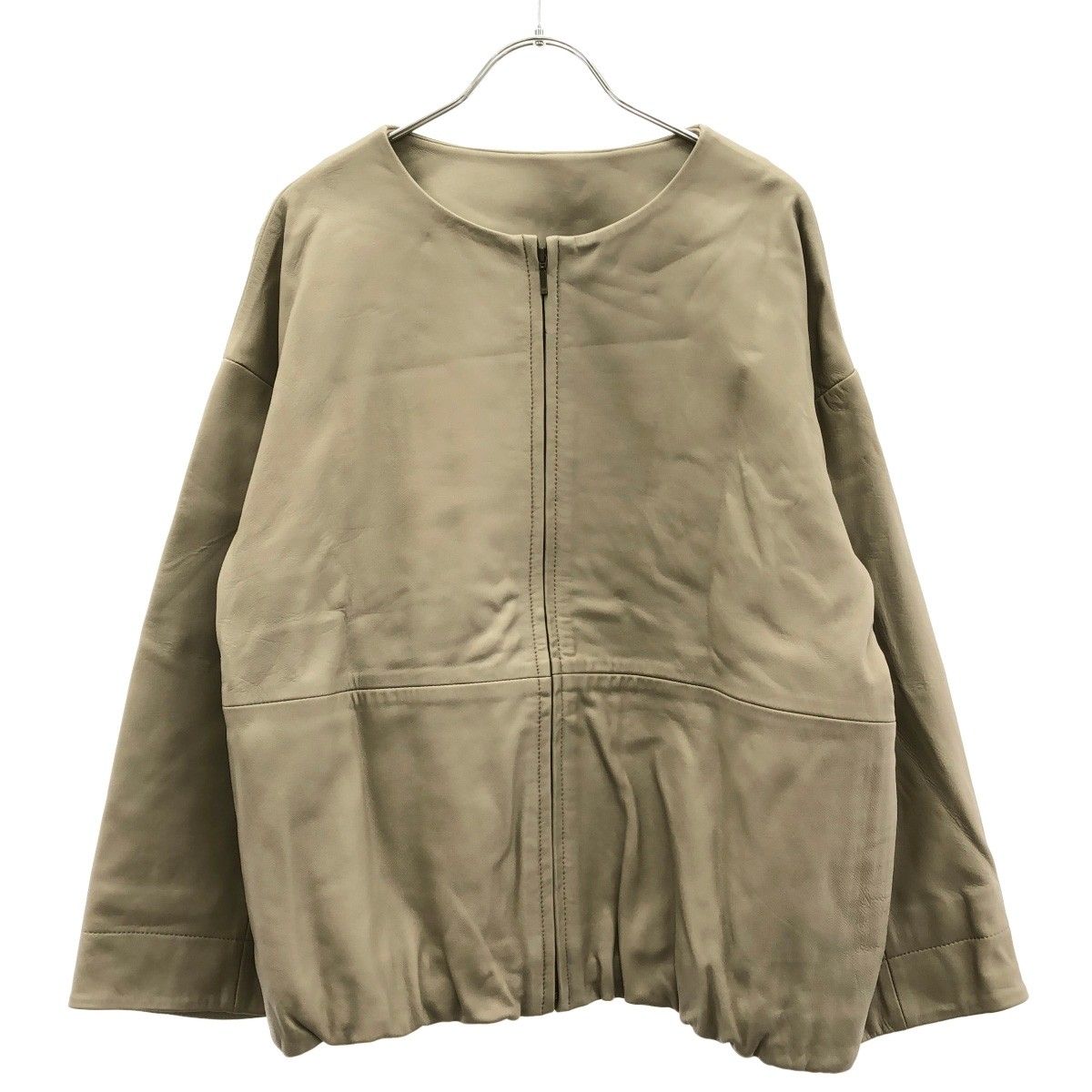 ビアズリー ノー ラムレザージャケット ベージュ 1