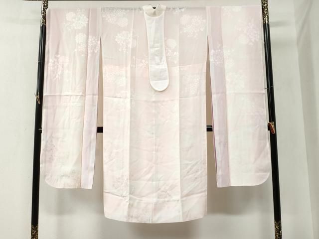 平和屋着物 振袖用長襦袢 無双仕立て 雪輪吉祥草花地紋 暈し染め 半衿刺繍 正絹 yc