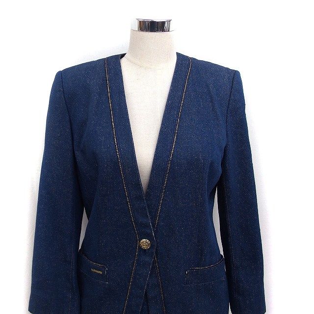 レオナール LEONARD 3点セット ジャケット スカート パンツ シルク100