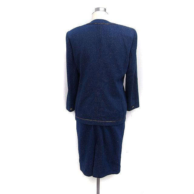 レオナール LEONARD 3点セット ジャケット スカート パンツ シルク100