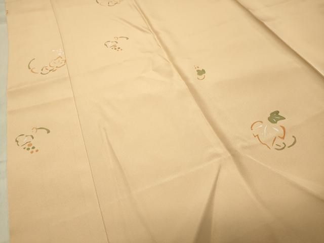 平和屋着物 長襦袢 無双仕立て 葡萄蔦の葉文 反端付き 正絹 gh 長襦袢 長襦袢 半襦袢 着物 浴衣