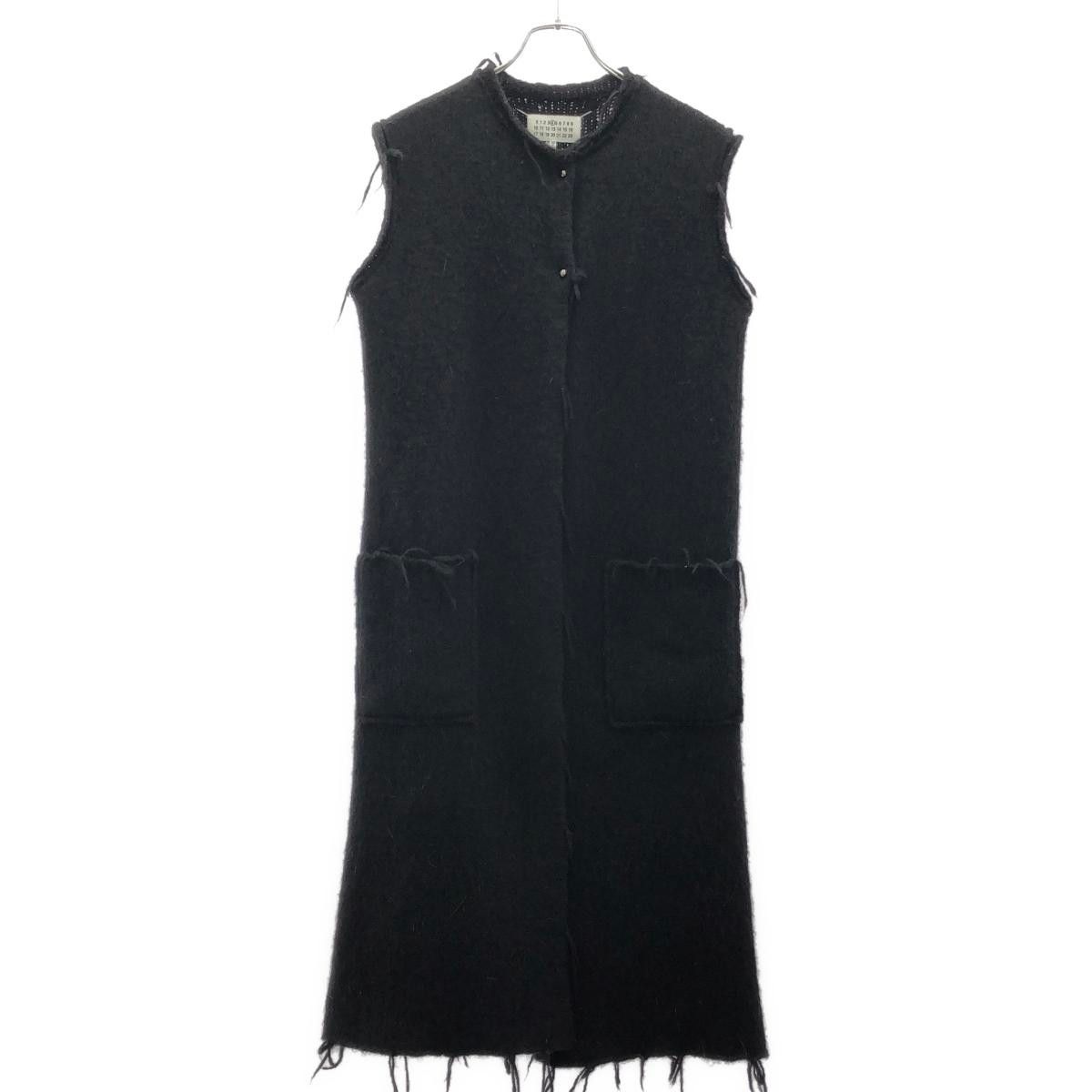 Maison Margiela 4 メゾン マルジェラ 16 AW ウールロングニットベスト S 15734 ブラック