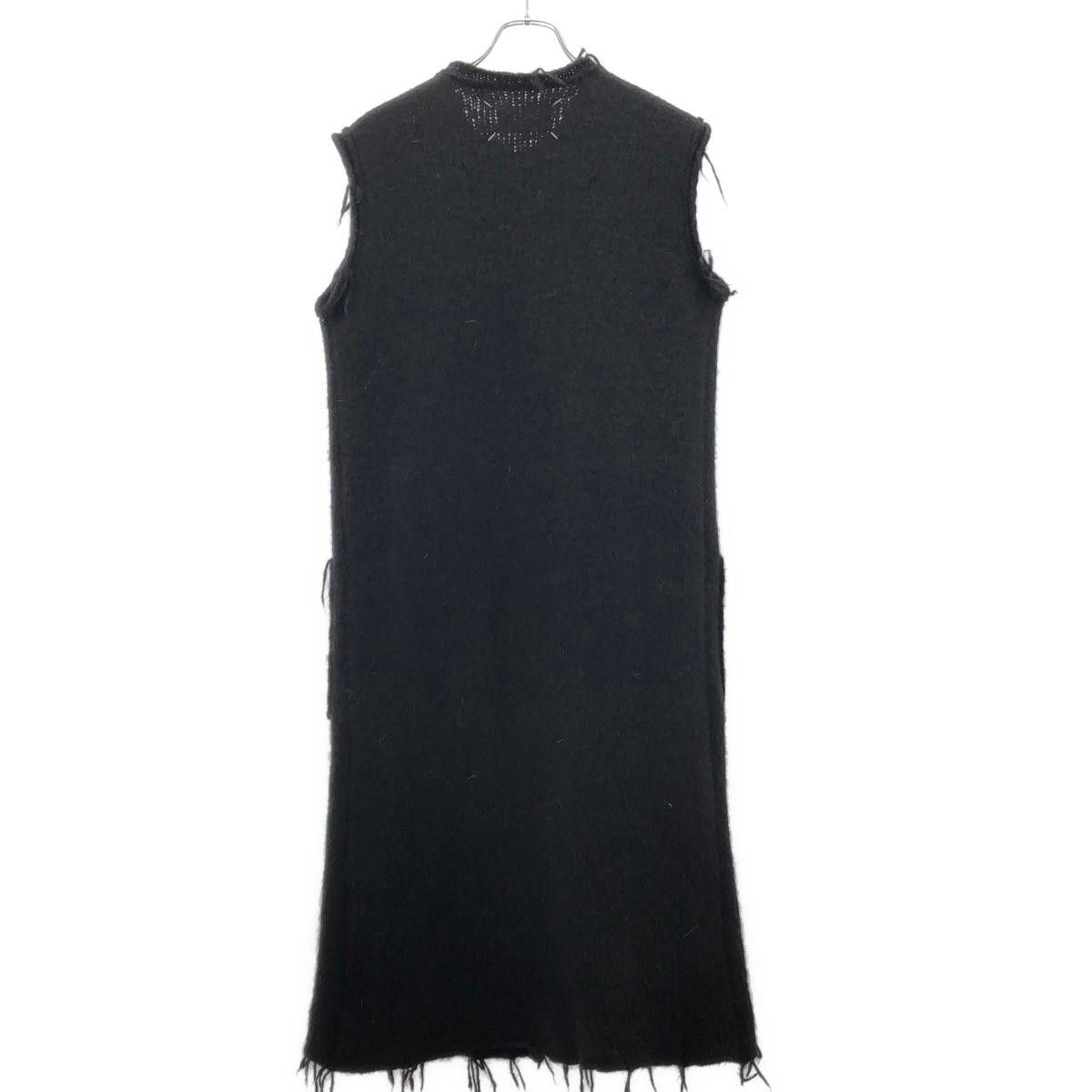 Maison Margiela 4 メゾン マルジェラ 16 AW ウールロングニットベスト S 15734 ブラック