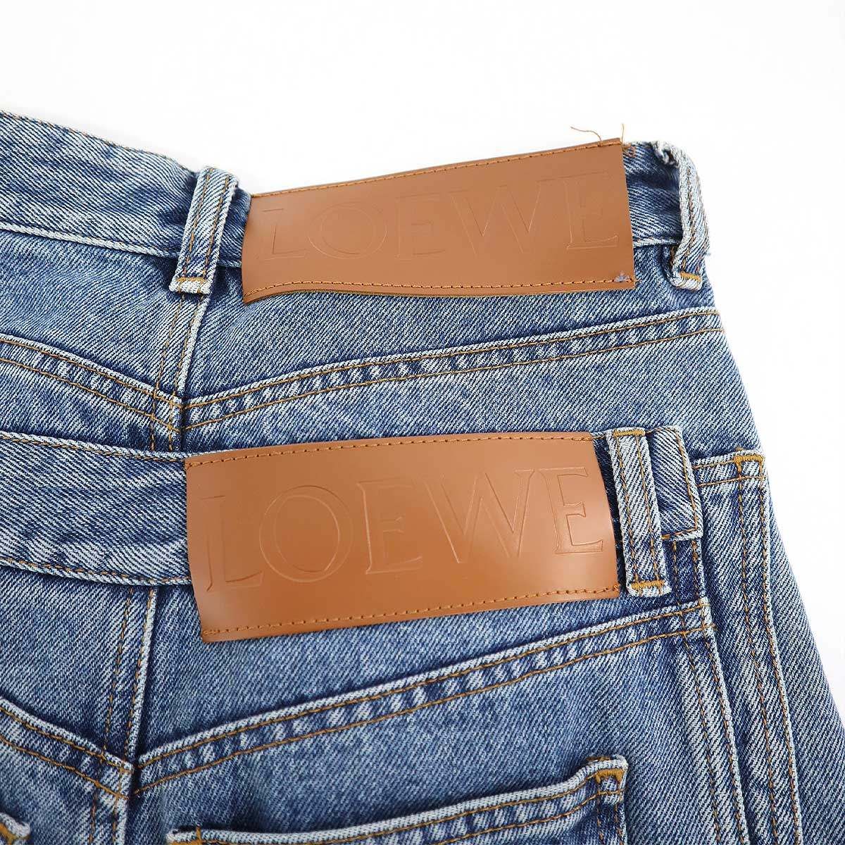 LOEWE ロエベ　trompe-l'oeilトロンプルイユ　デニム　34 LOEWE ロエベ 23SS Trompe L'Oeil Jeans トロンプルイユ デニムパンツ