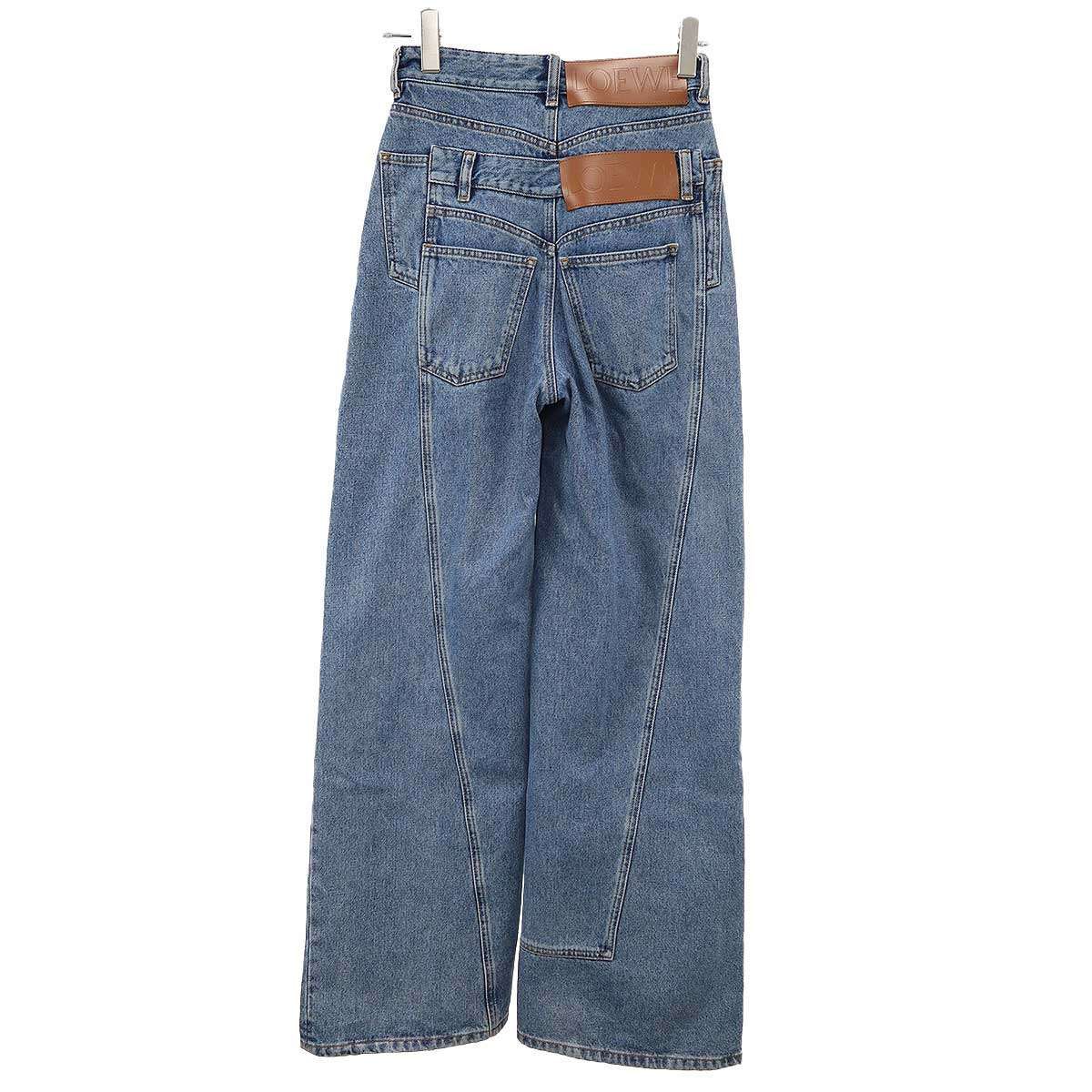 LOEWE ロエベ　trompe-l'oeilトロンプルイユ　デニム　34 LOEWE ロエベ 23SS Trompe L'Oeil Jeans トロンプルイユ デニムパンツ