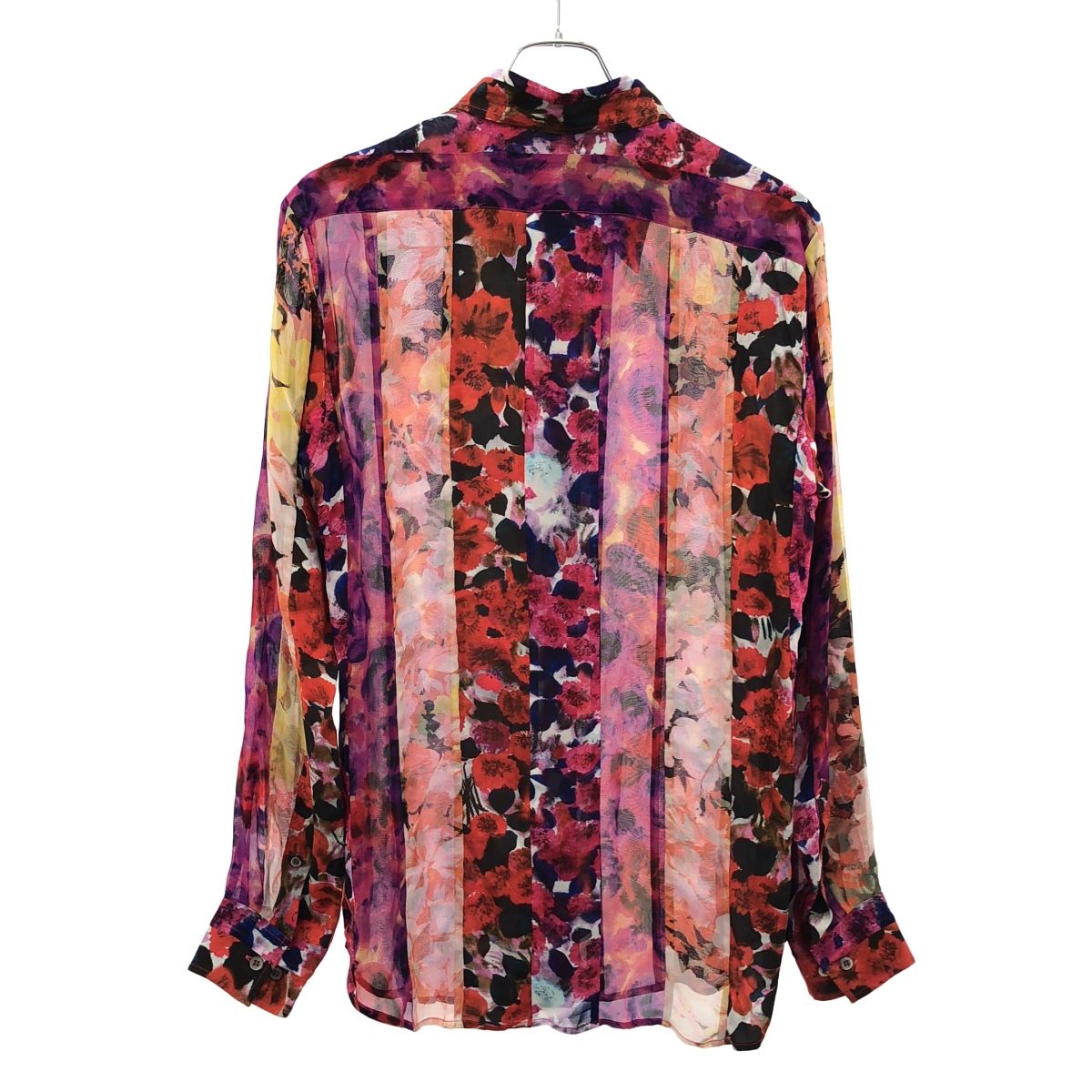 DRIES VAN NOTEN ドリスヴァンノッテン 23 SS フラワーパネル レーヨンブラウスシャツ ミックス 36