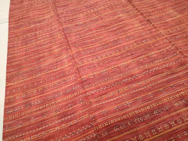 平和屋着物○上質な紬 花織 横段吉祥文 正絹 逸品 CABA9887gh - メルカリ