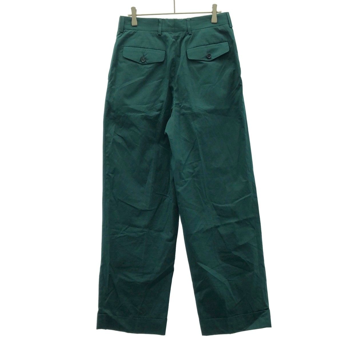 DRIES VAN NOTEN ドリスヴァンノッテン 2タックコットンワイドパンツ グリーン 38