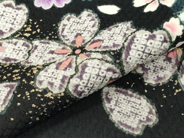 平和屋着物○豪華振袖 駒刺繍 舞桜文 暈し染め 金彩 正絹 逸品