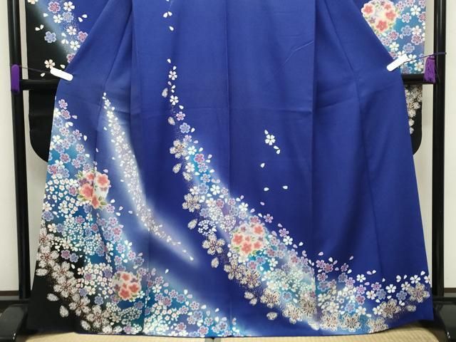 平和屋着物○豪華振袖 駒刺繍 舞桜文 暈し染め 金彩 正絹 逸品