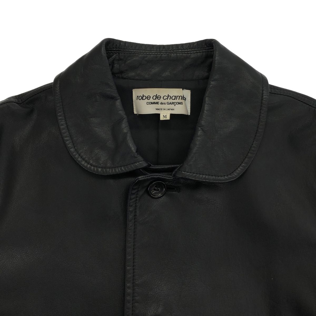 robe de chambre ブラックレザーコート M コムデギャルソン robe de chambre ブラックレザーコート M コムデギャルソン robe de