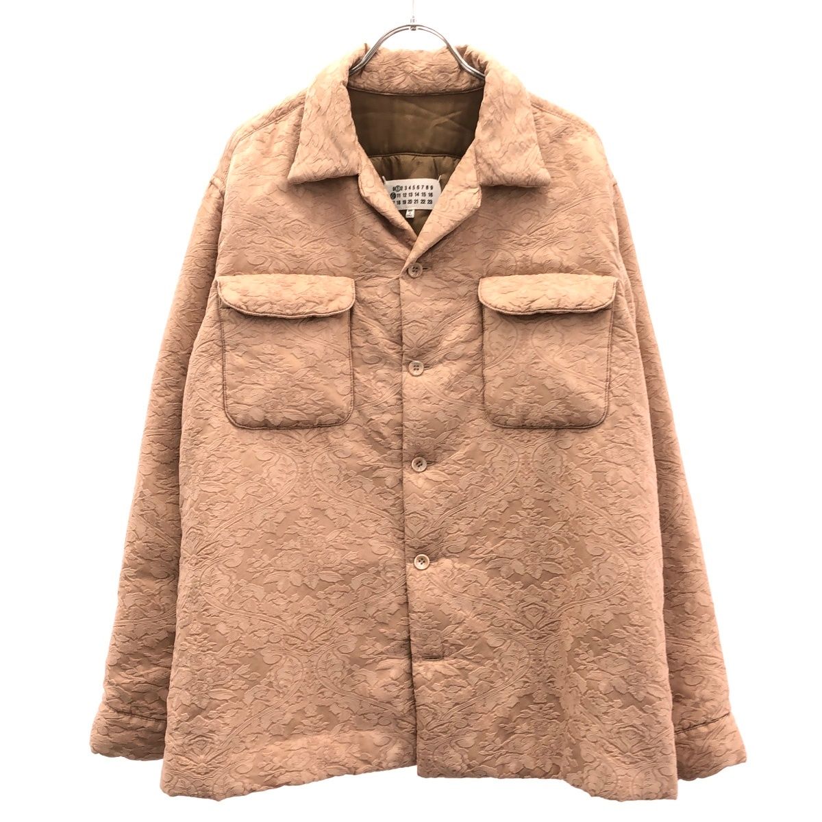 Maison Margiela 1 10 メゾン マルジェラ 22 AW シルクジャガードシャツジャケット S 60501 ピンク 40
