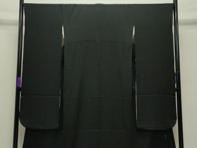 平和屋着物 豪華振袖 作家物 枝桐文 黒地 金彩 正絹 gh