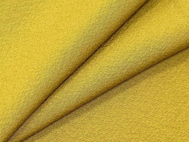 平和屋着物 上質な色無地 芥子色 正絹 gh