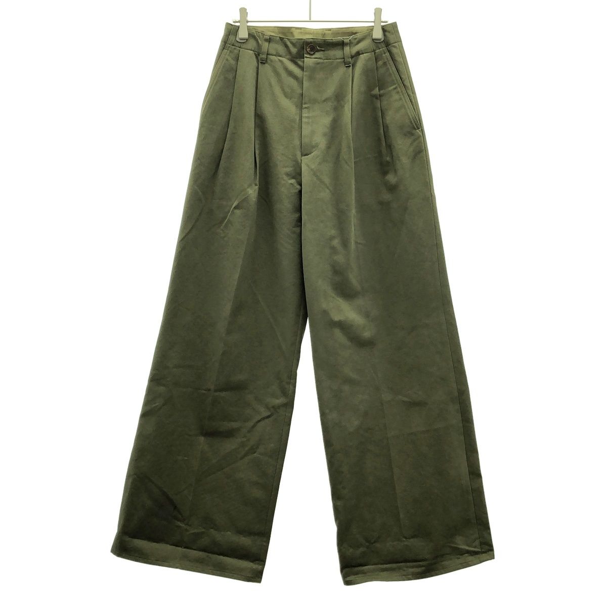 AURALEE オーラリー 18AW WASHED FINX CHINO TUCK WIDE PANTS チノ